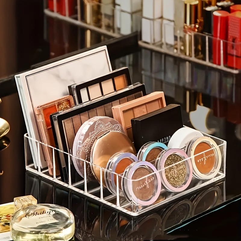Drawer Organizer Tray - 1pc 7-Compartment Clear Plastic Makeup Organizer