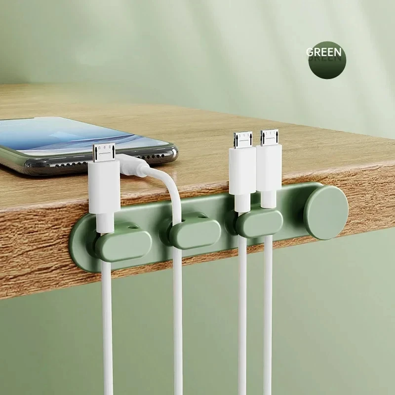 Wall Mounted Desk Fold - Desktop Edge Cable Clips Cable Organizer