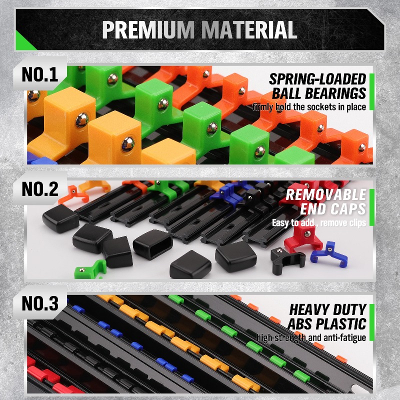 18-Piece Socket Organizer Set  - đánh giá và giá Drawer Organizer Tray
