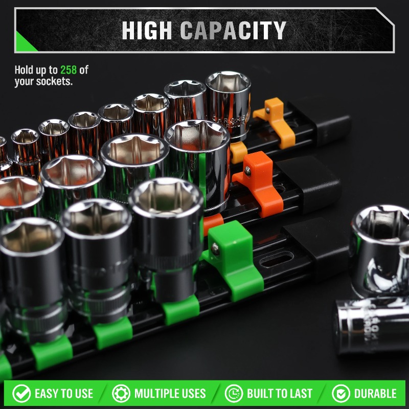 18-Piece Socket Organizer Set  - đánh giá và giá Drawer Organizer Tray