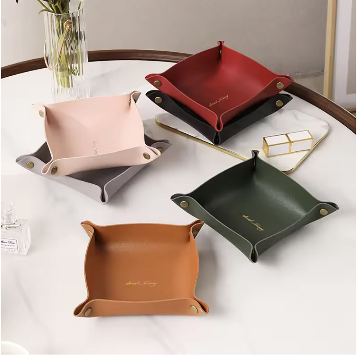 Nordic Style Leather Storage T - đánh giá và giá Drawer Organizer Tray