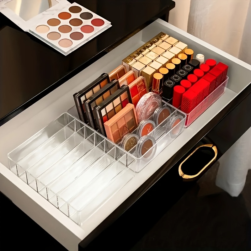 1pc 7-Compartment Clear Plasti - đánh giá và giá Drawer Organizer Tray