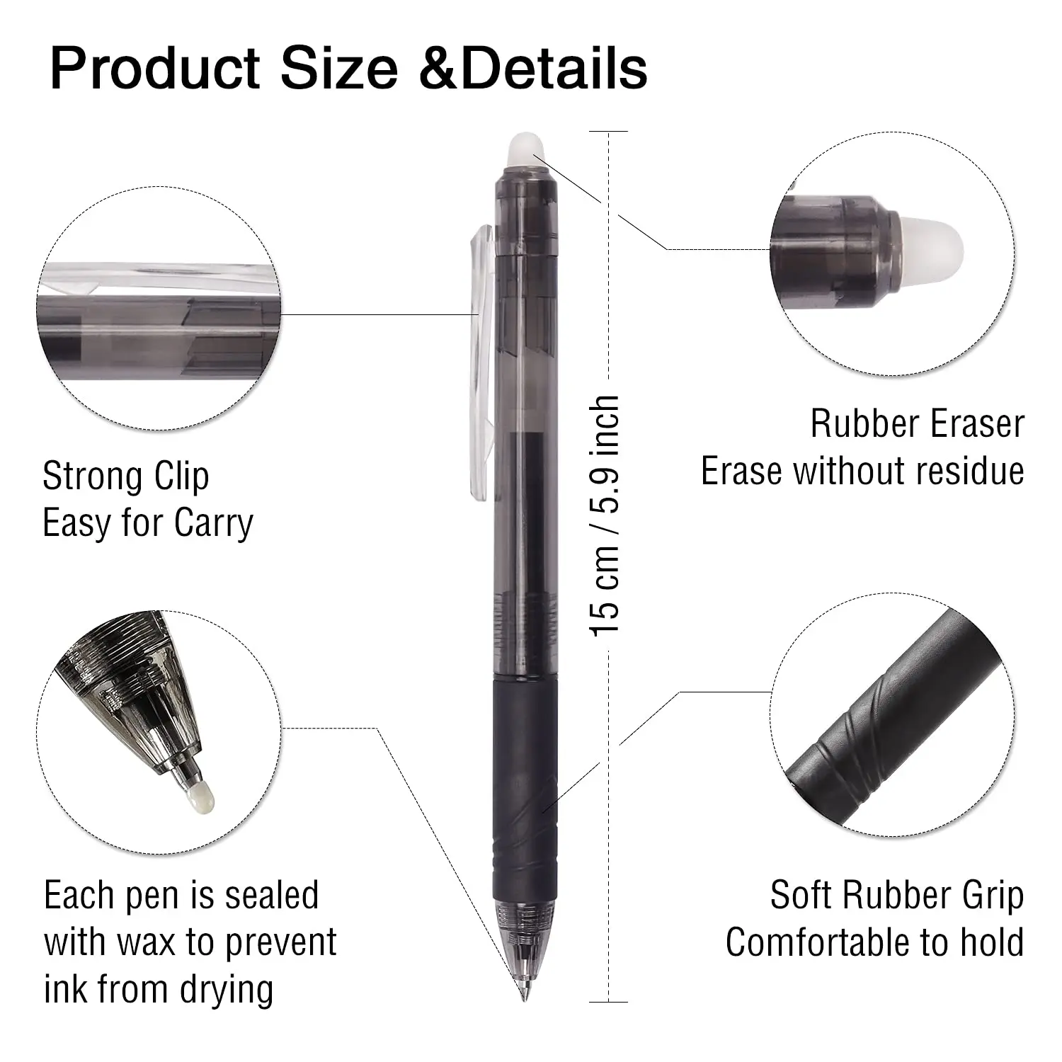 8 Colors 0.7mm Magic Retractab - đánh giá và giá Pilot Pen Frixion